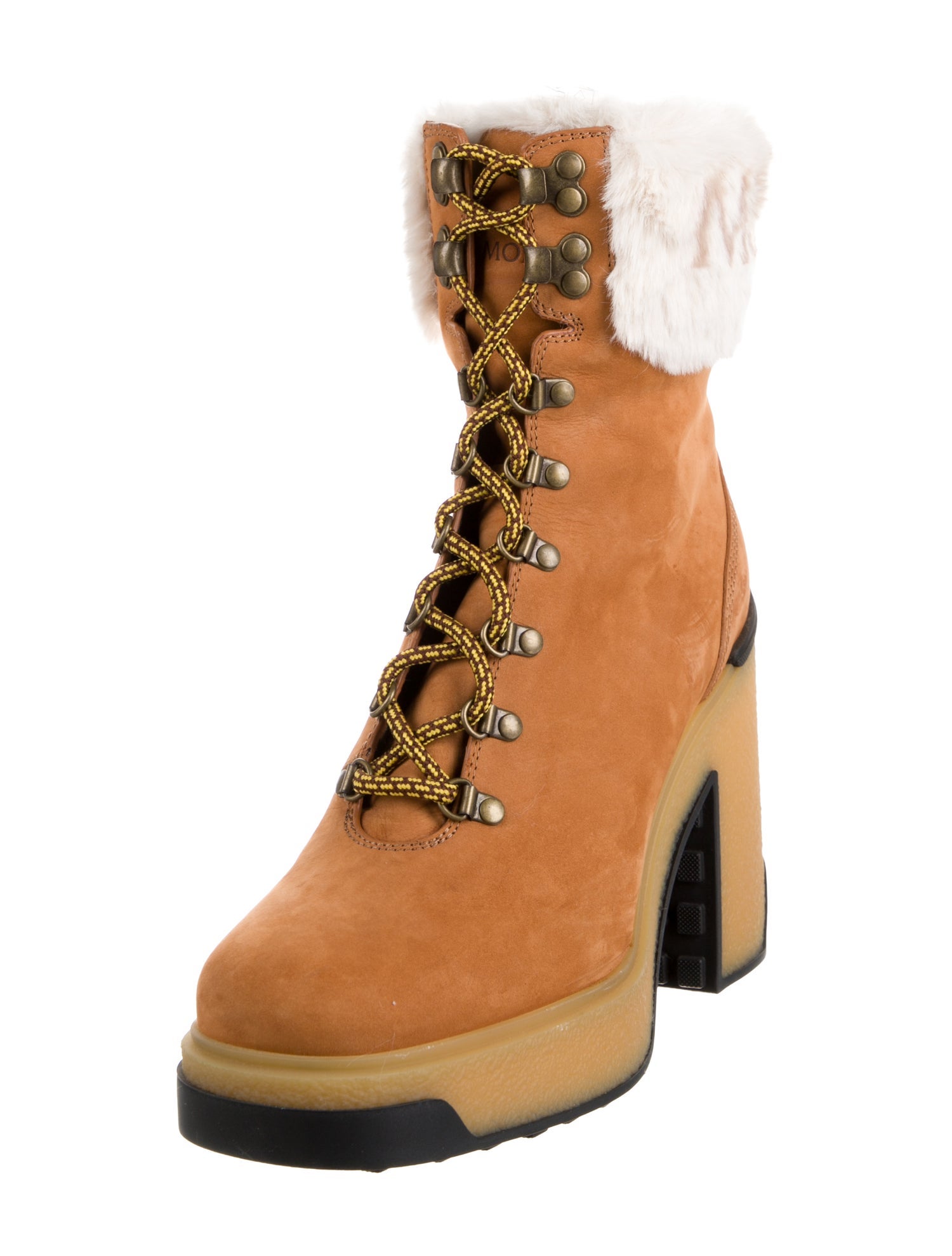 Moncler Suede Lace-Up Boots